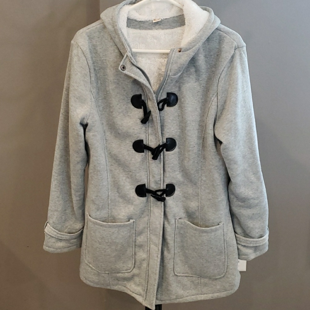 Womens M Gray Coat Jacket
